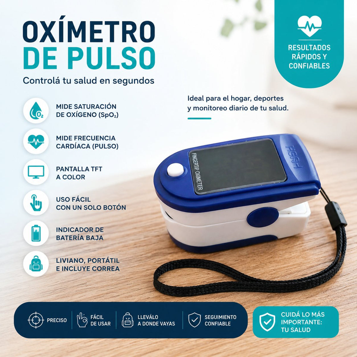 Oximetro Saturometro De Pulso Digital